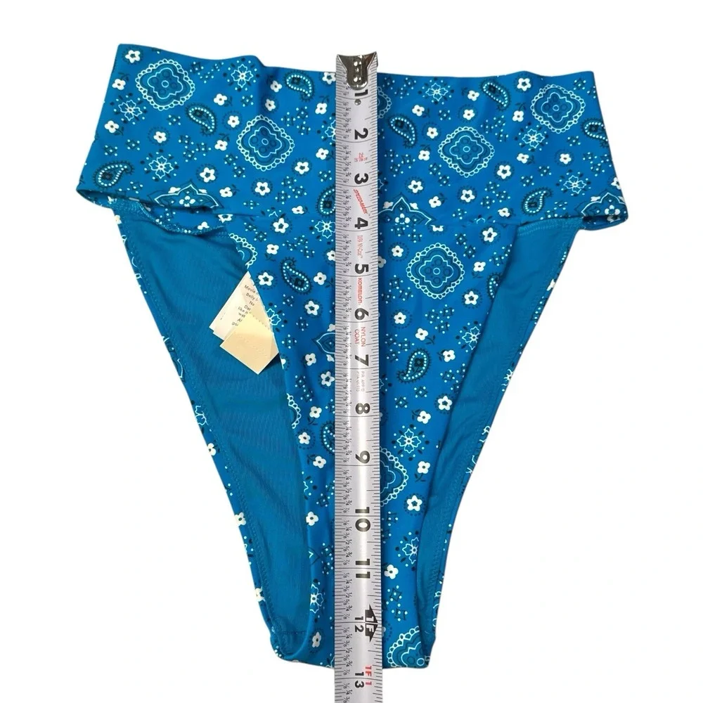 AMERICAN EAGLE AERIE BLUE BANDANA High Waisted Bottoms‎ 198